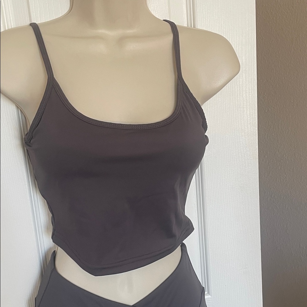 Cider Sleek Grey  Cropped Tank Top # 192